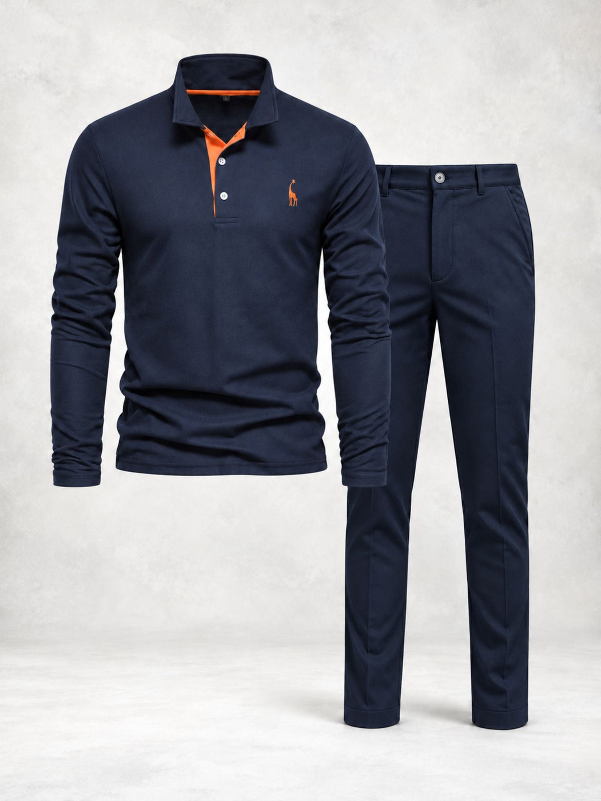 Men's Long Sleeve Polo & Pants Set