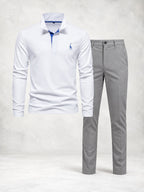 Men's Long Sleeve Polo & Pants Set