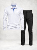 Men's Long Sleeve Polo & Pants Set