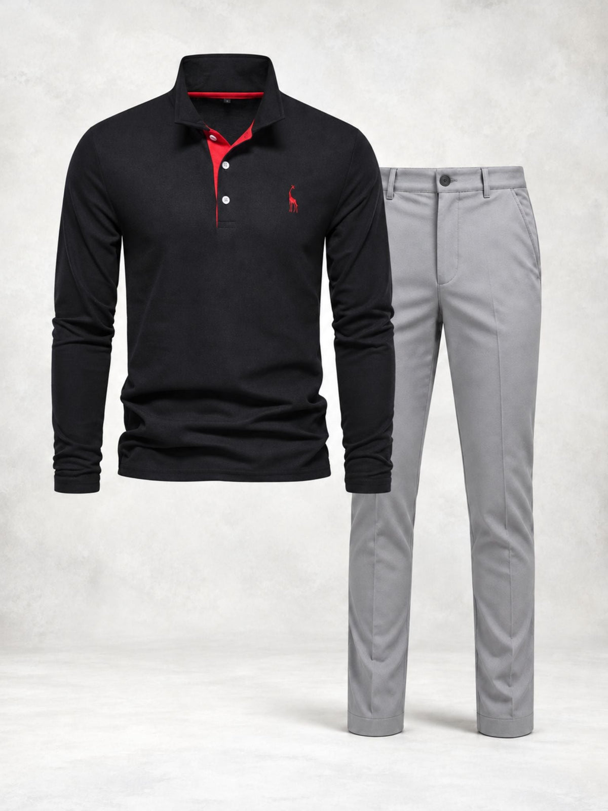 Men's Long Sleeve Polo & Pants Set