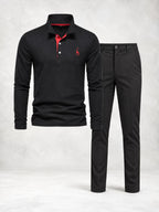 Men's Long Sleeve Polo & Pants Set