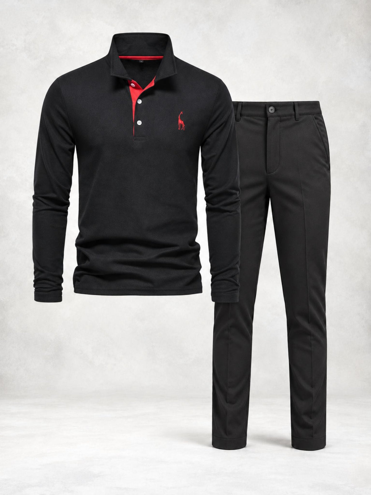 Men's Long Sleeve Polo & Pants Set