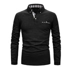 Men's Long Sleeve Polo with Pocket