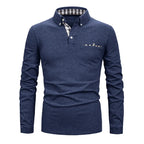 Men's Long Sleeve Polo with Pocket