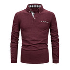 Men's Long Sleeve Polo with Pocket