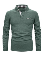 Men's Long Sleeve Polo with Pocket