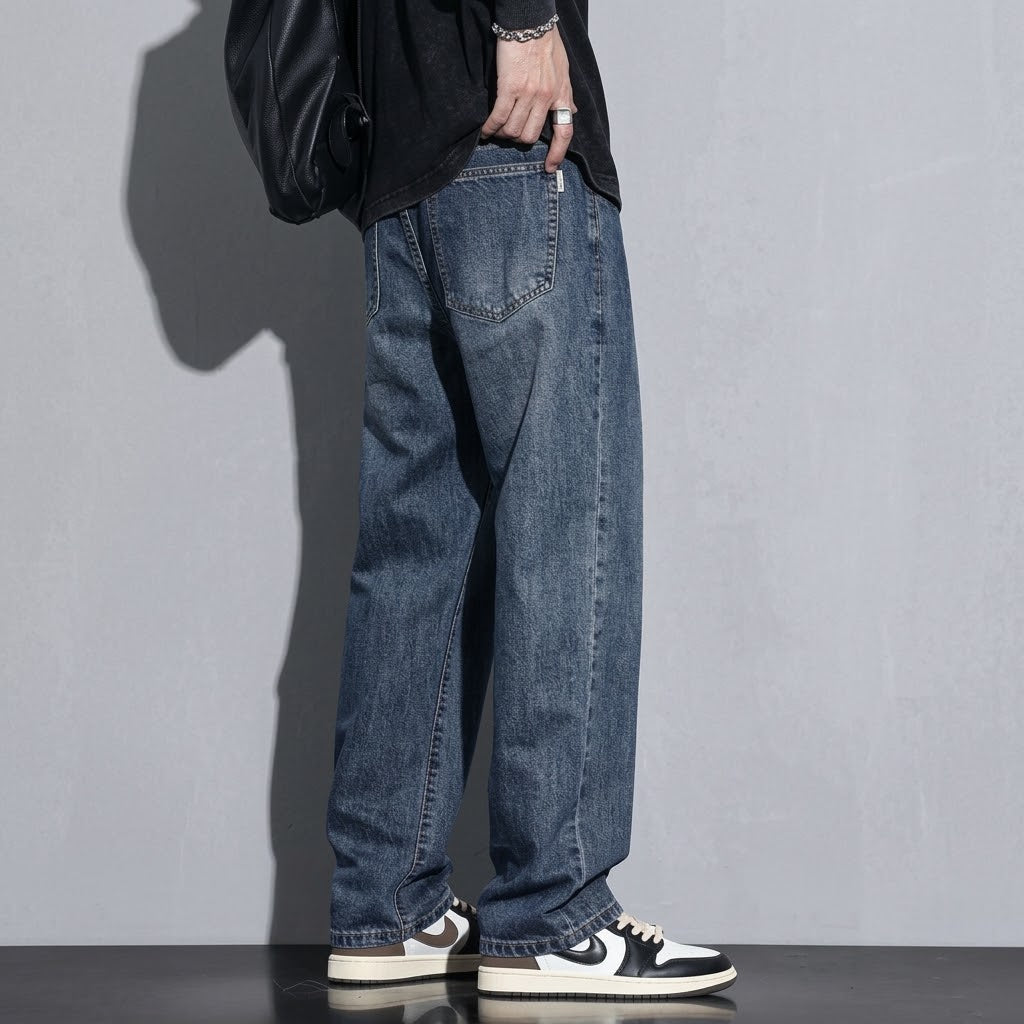 Men's Loose Fit Straight Leg Jeans