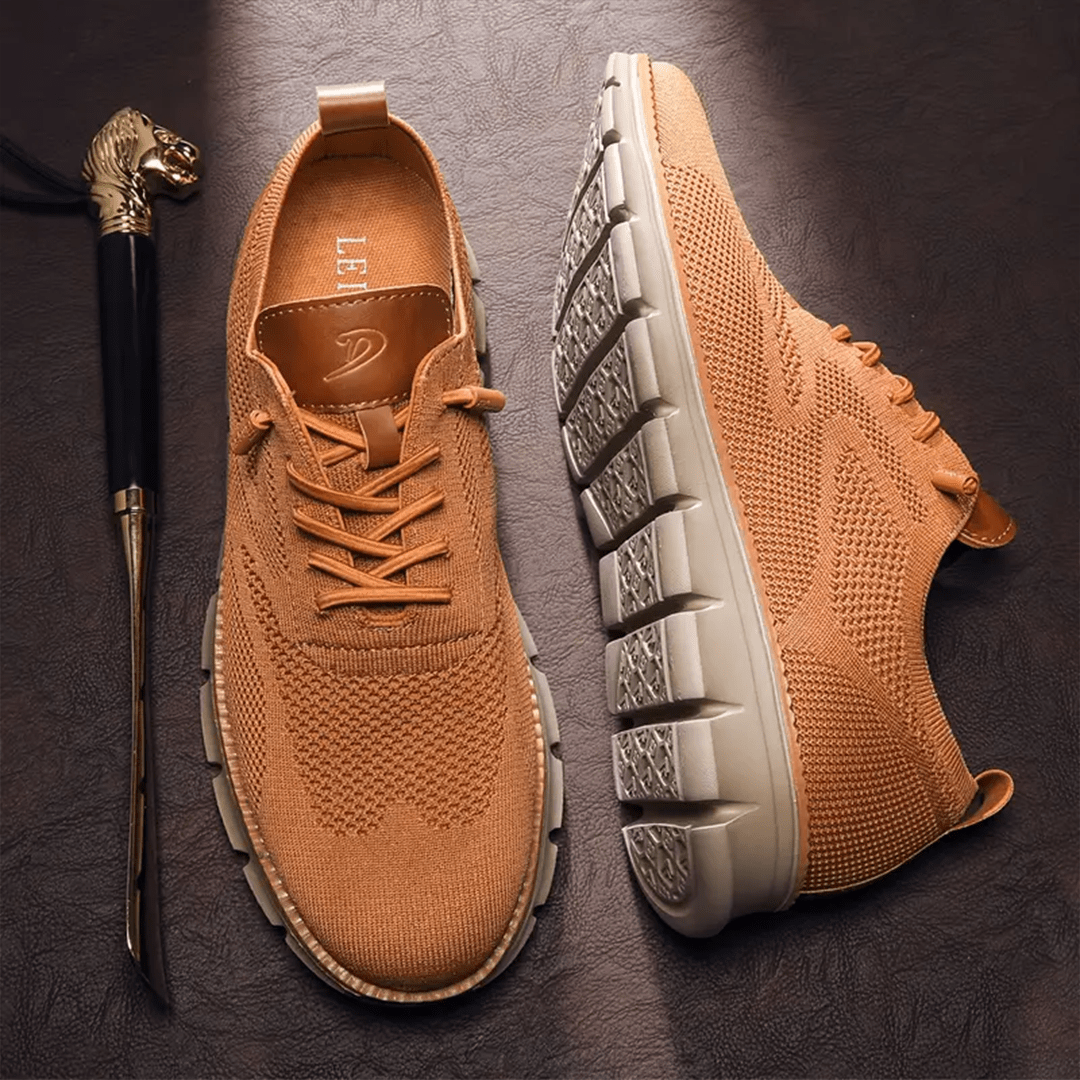 Men's Low-Top Grooved Sole Sneakers