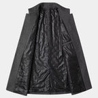 Men's Mandarin Collar Button-Up Coat