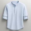 Men's Mandarin Collar Henley Shirt