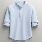 Men's Mandarin Collar Henley Shirt