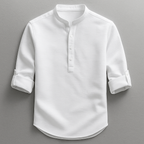 Men's Mandarin Collar Henley Shirt