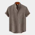 Men's Mandarin Collar Pocket Shirt