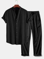 Men's Mandarin Collar Set