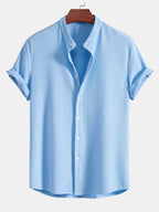 Men's Mandarin Collar Shirt