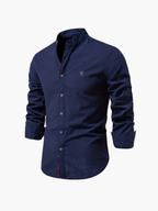 Men's Mandarin Collar Shirt and Pants Set