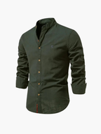 Men's Mandarin Collar Shirt and Pants Set