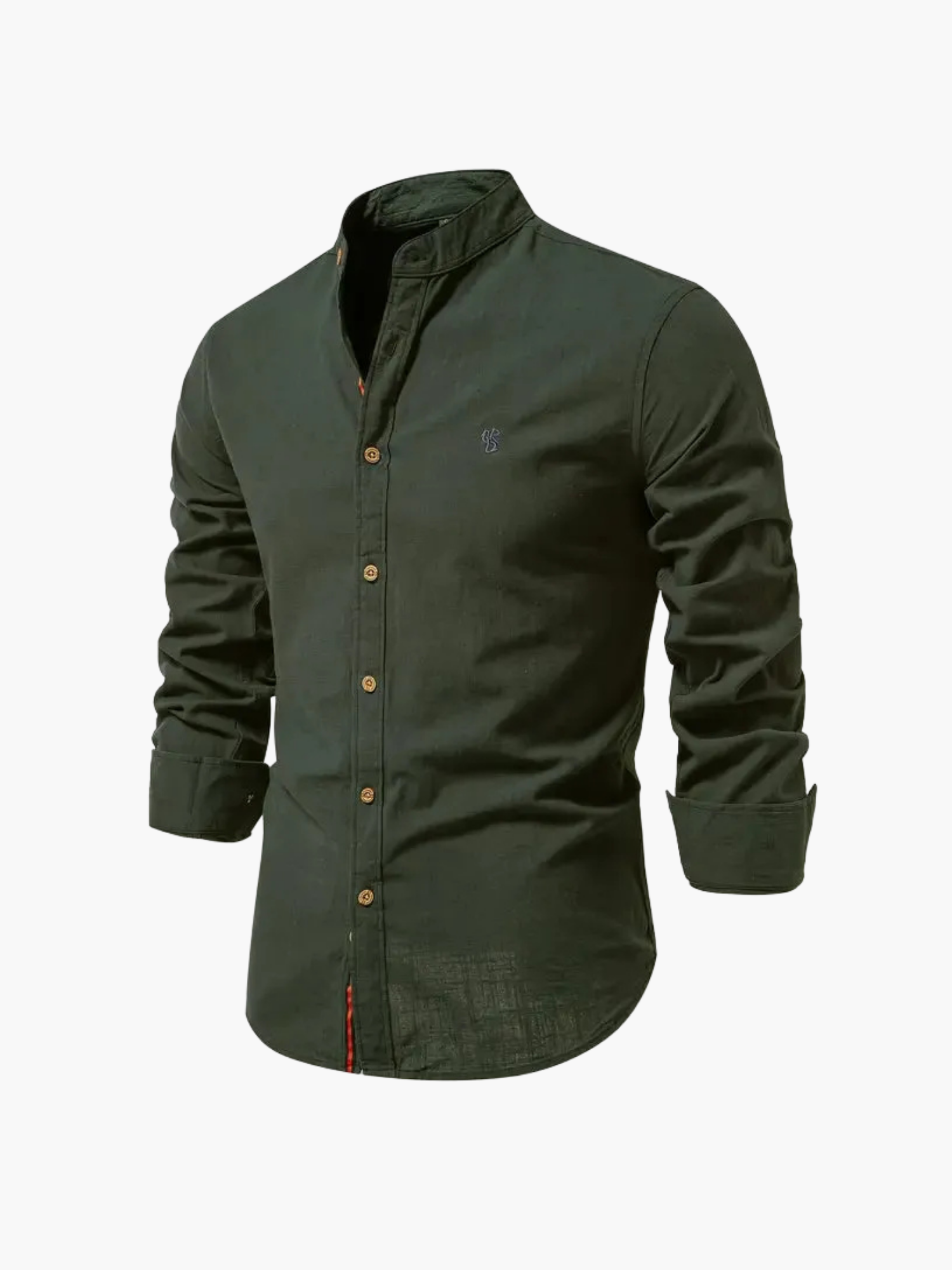 Men's Mandarin Collar Shirt and Pants Set