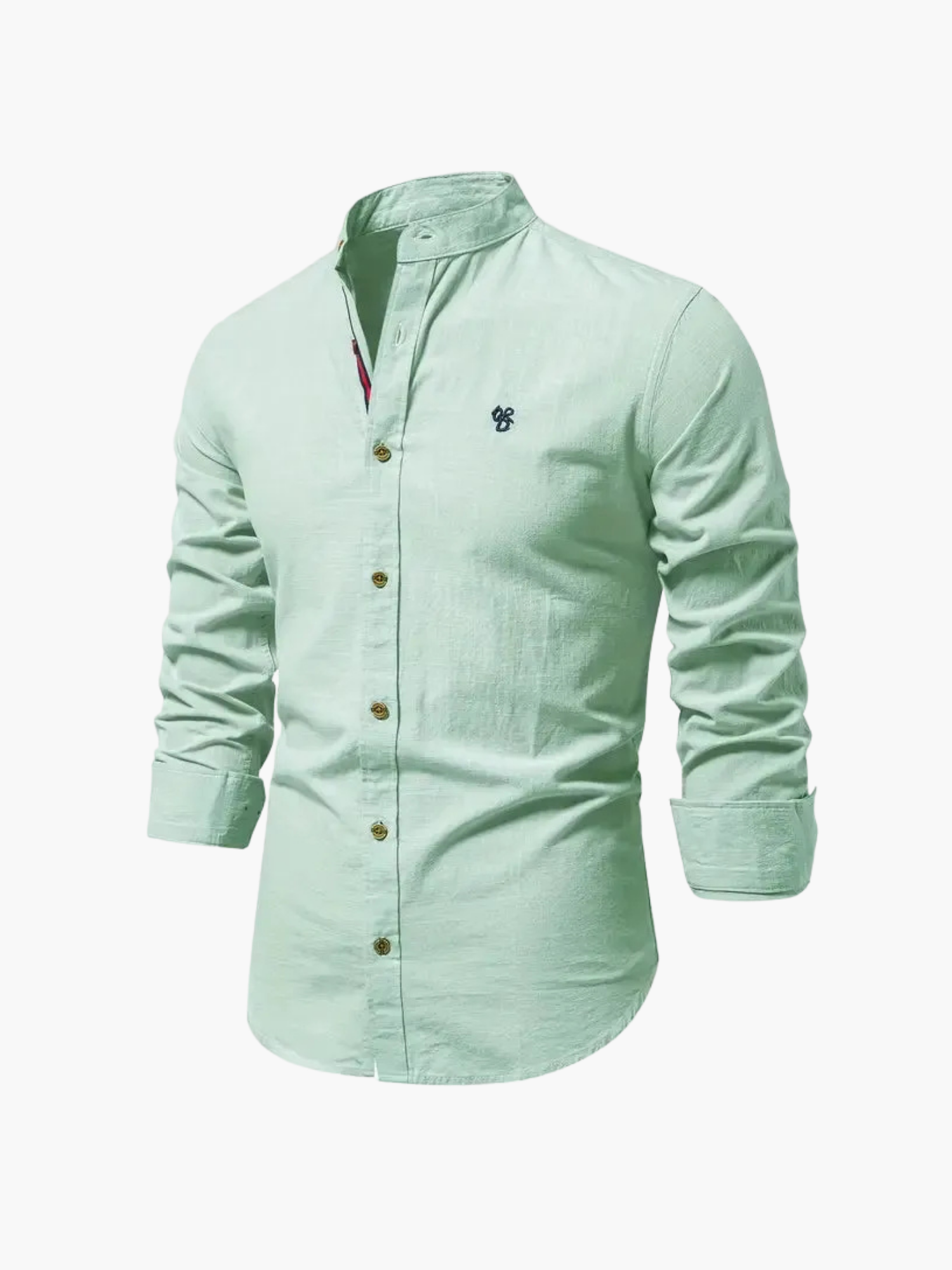 Men's Mandarin Collar Shirt and Pants Set