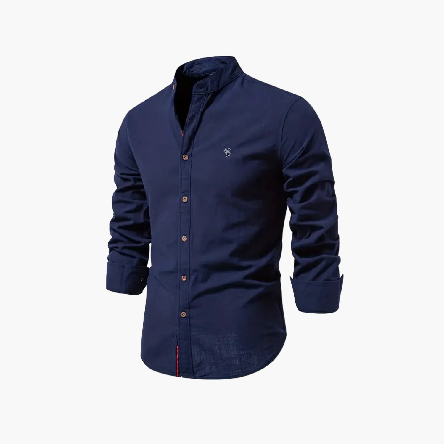 Men's Mandarin Collar Shirt and Pleated Shorts Set