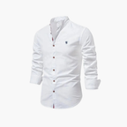 Men's Mandarin Collar Shirt and Pleated Shorts Set