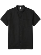 Men's Mandarin Collar Shirt and Shorts Set
