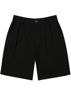 Men's Mandarin Collar Shirt and Shorts Set