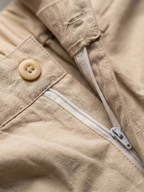 Men's Mandarin Collar Shirt and Shorts Set