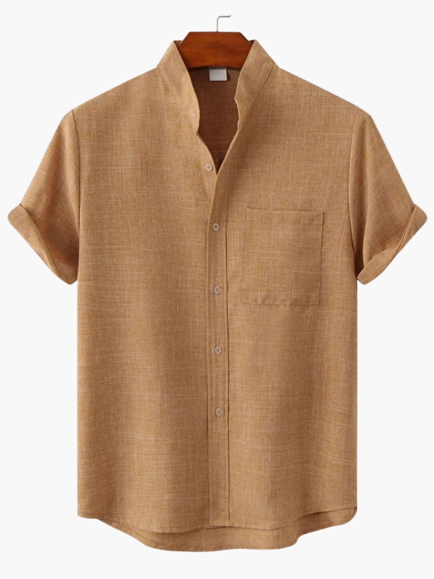 Men's Mandarin Collar Shirt and Tapered Pants Set