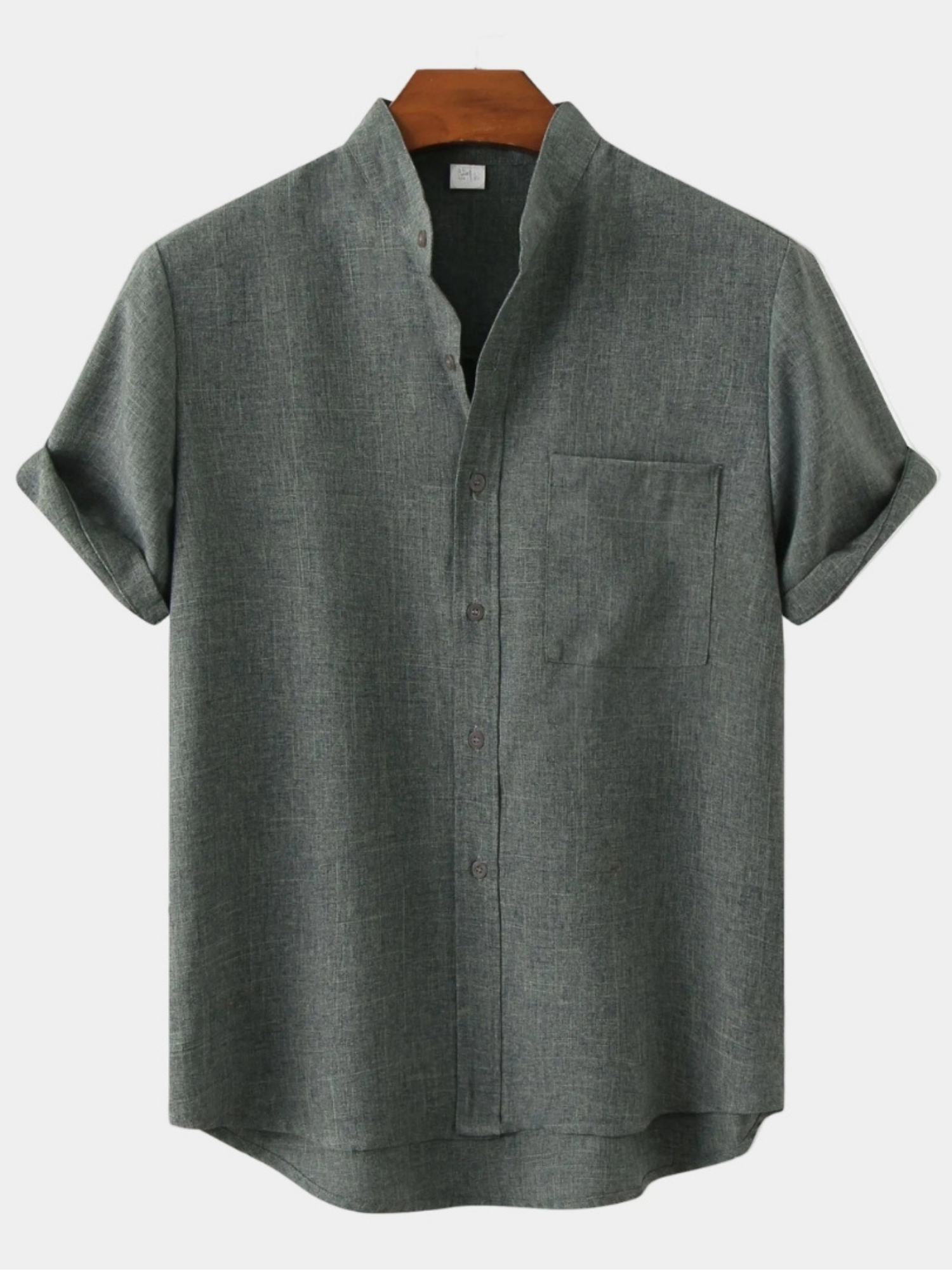 Men's Mandarin Collar Shirt and Tapered Pants Set