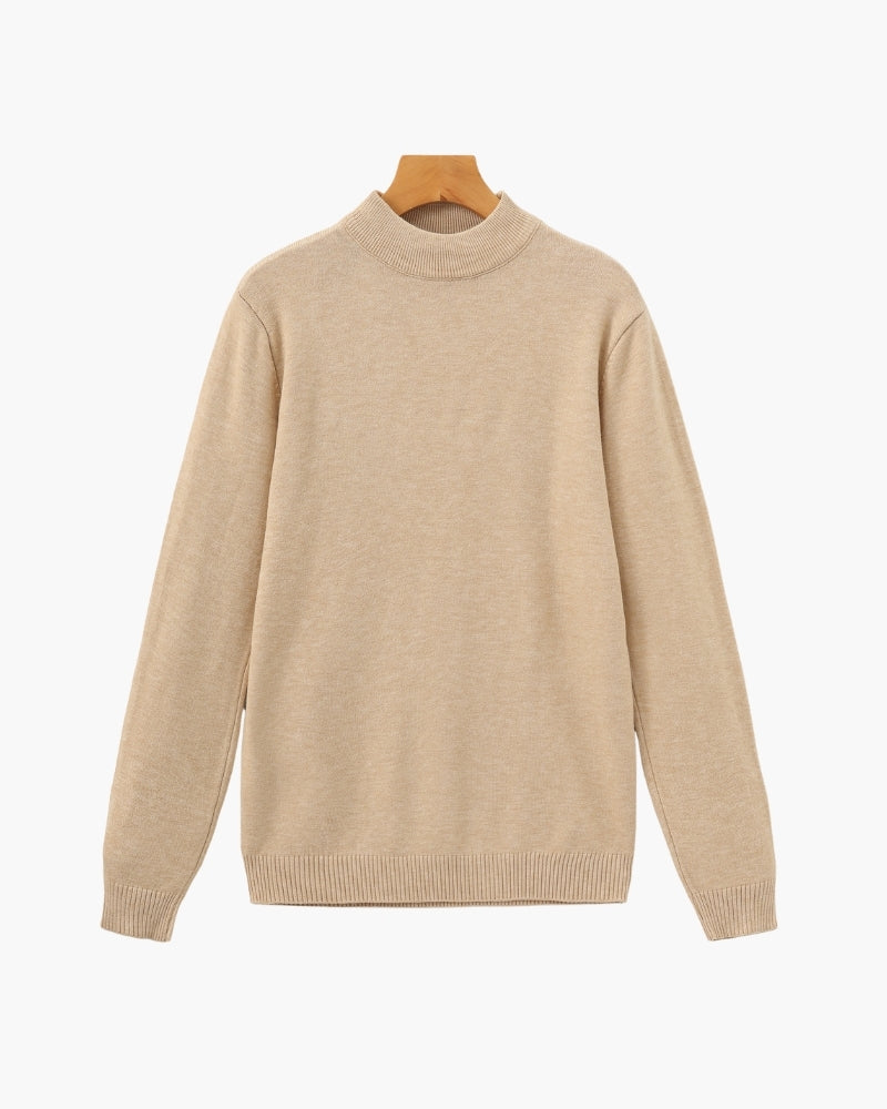 Men's Mock Neck Pullover Sweater