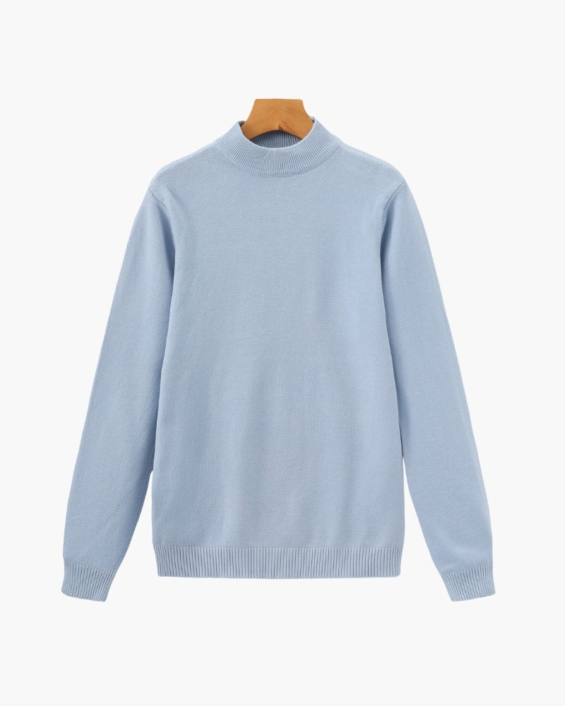 Men's Mock Neck Pullover Sweater