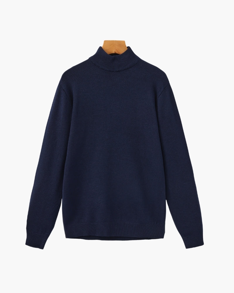 Men's Mock Neck Pullover Sweater