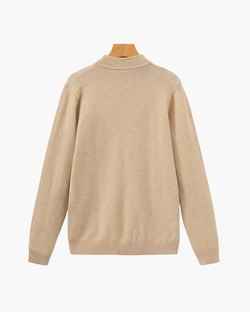 Men's Mock Neck Pullover Sweater