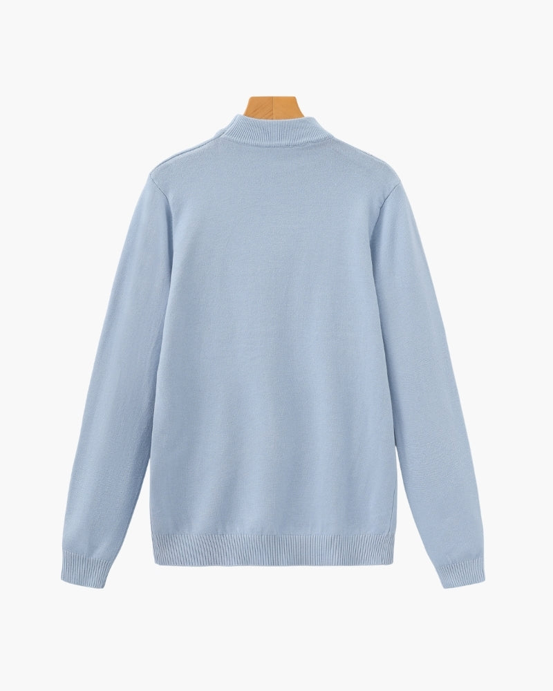 Men's Mock Neck Pullover Sweater