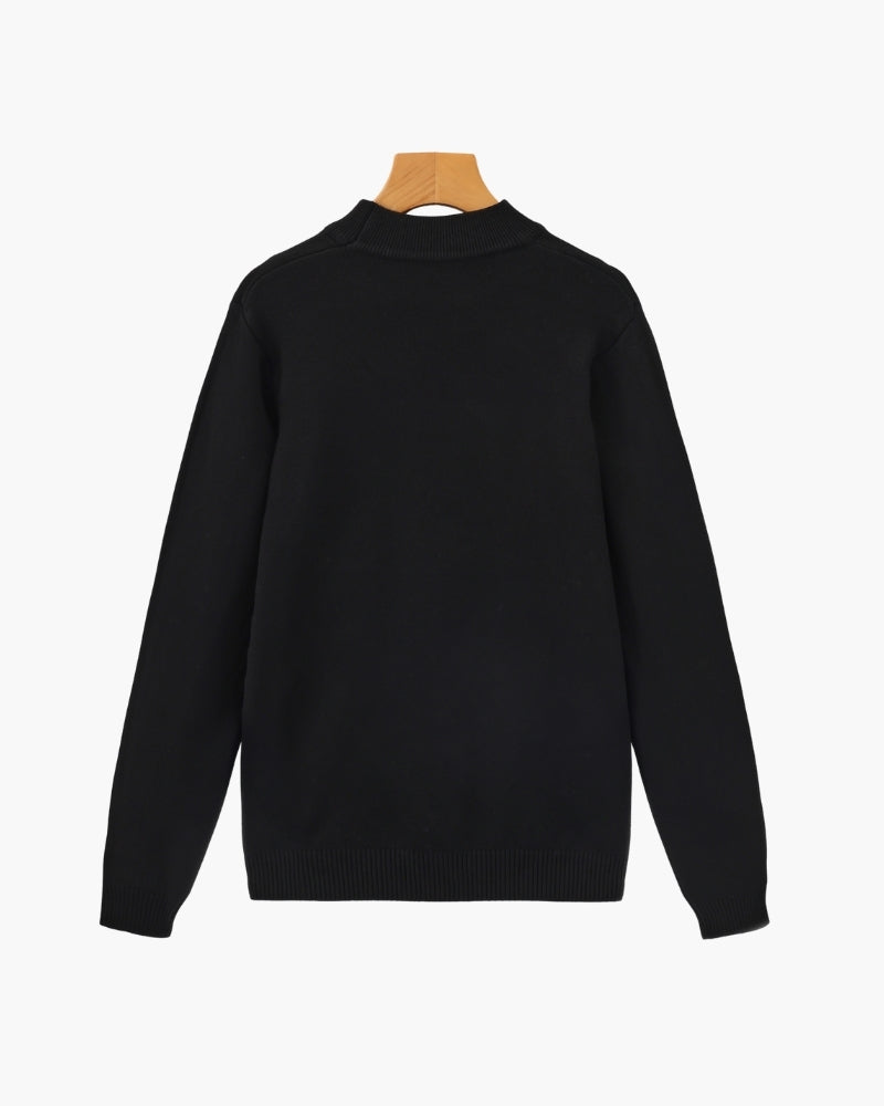 Men's Mock Neck Pullover Sweater