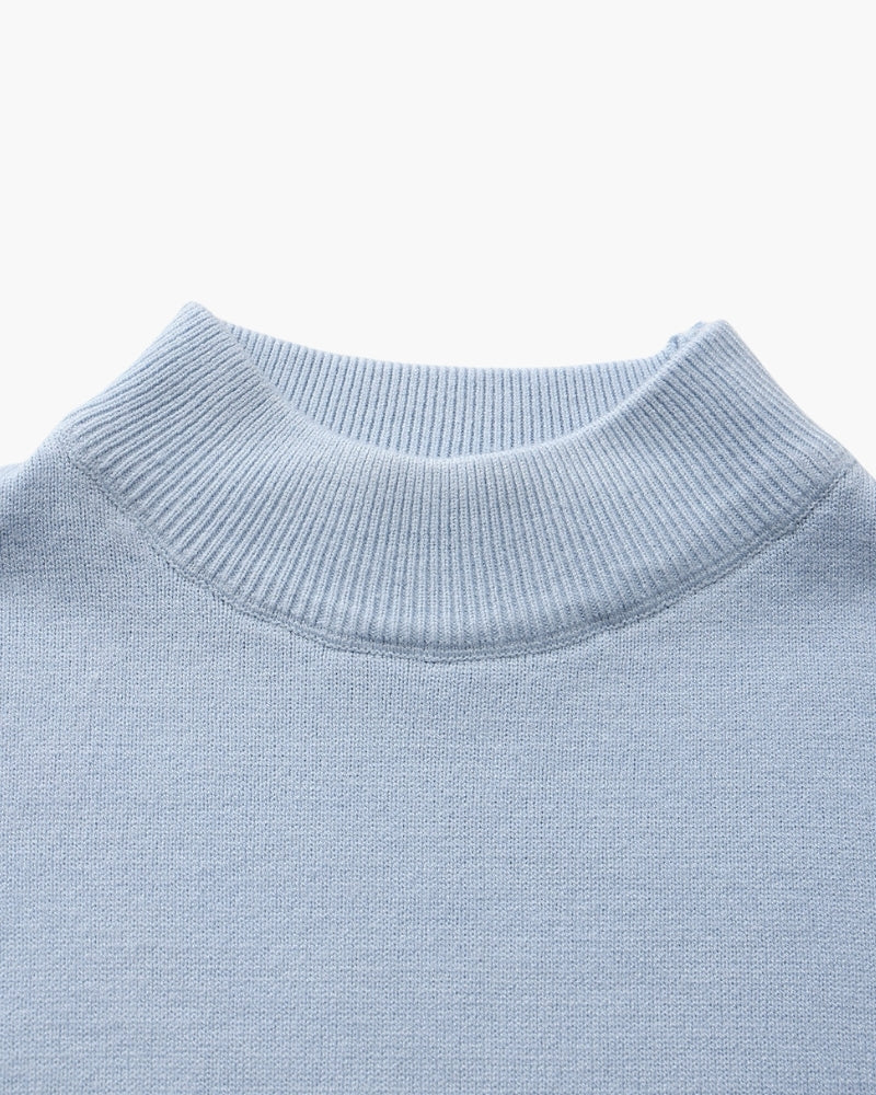 Men's Mock Neck Pullover Sweater