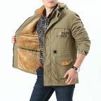 Men's Multi-Pocket Hooded Parka