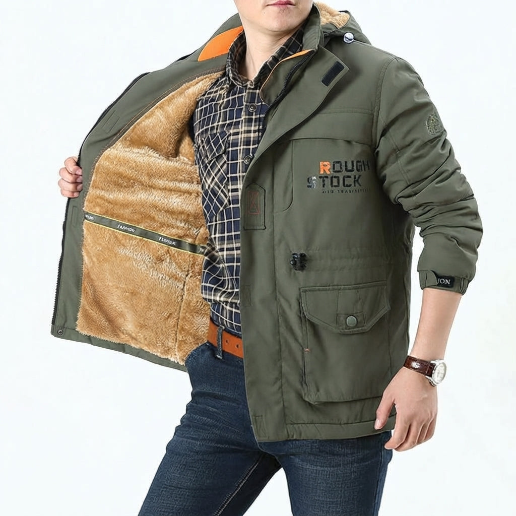 Men's Multi-Pocket Hooded Parka
