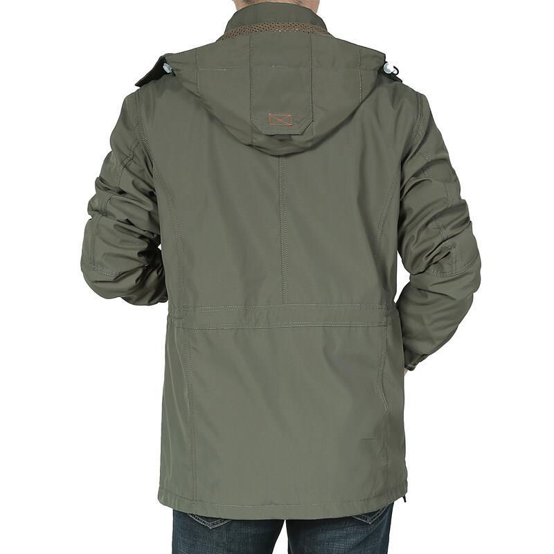 Men's Multi-Pocket Hooded Parka