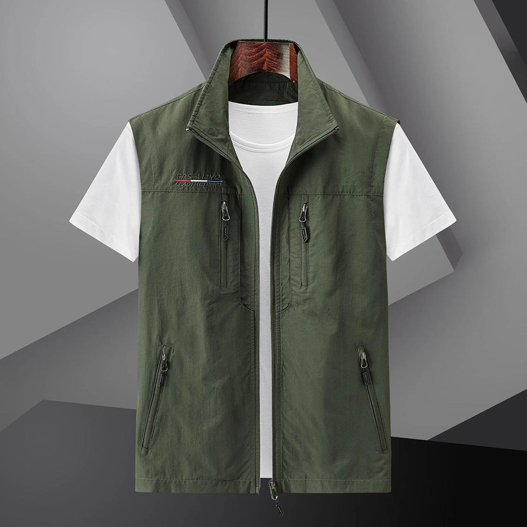 Men's Multi-Pocket Zip Vest