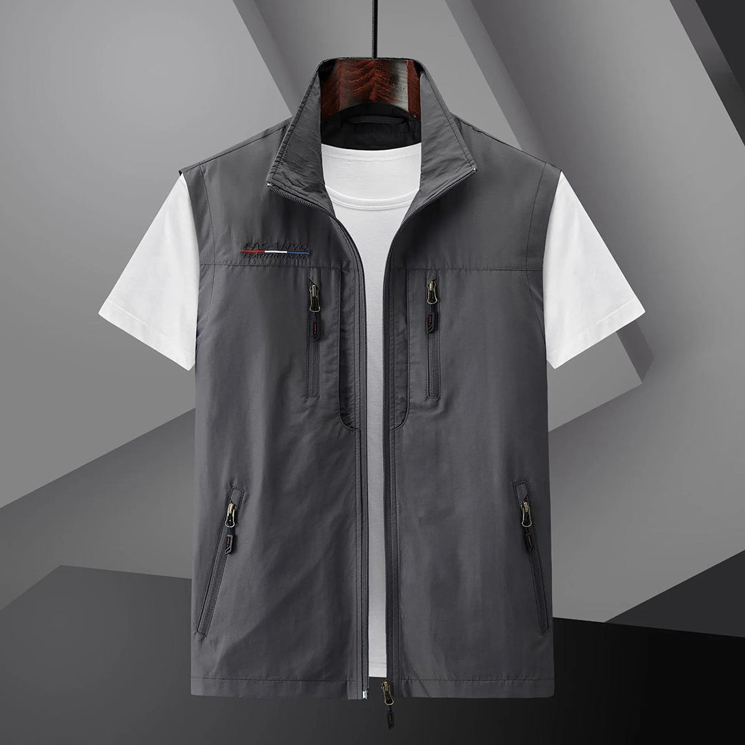 Men's Multi-Pocket Zip Vest