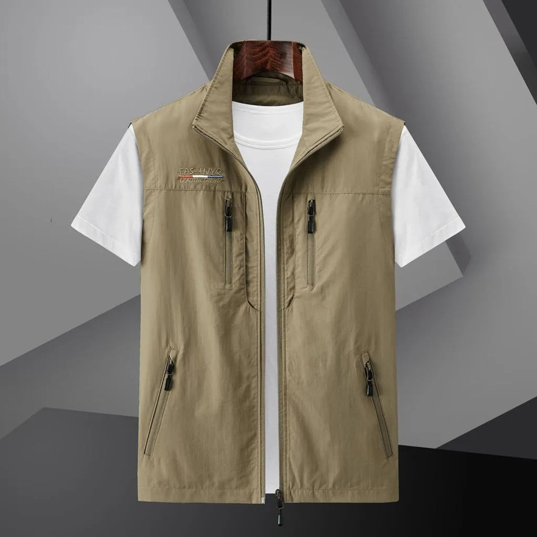 Men's Multi-Pocket Zip Vest