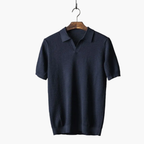 Men's Open Collar Polo and Cargo Shorts Set