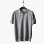 Men's Open Collar Polo and Cargo Shorts Set