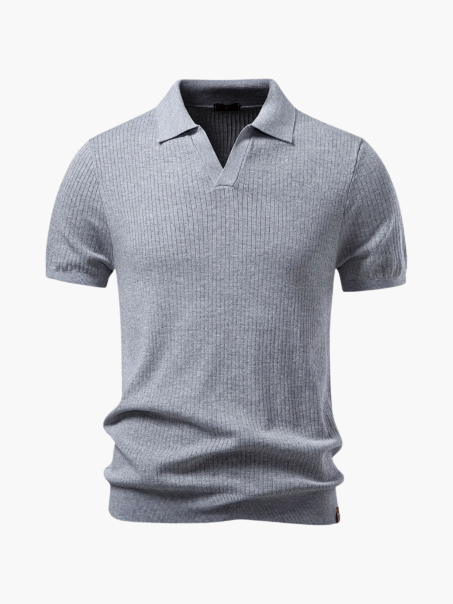 Men's Open Collar Polo and Drawstring Pants Set