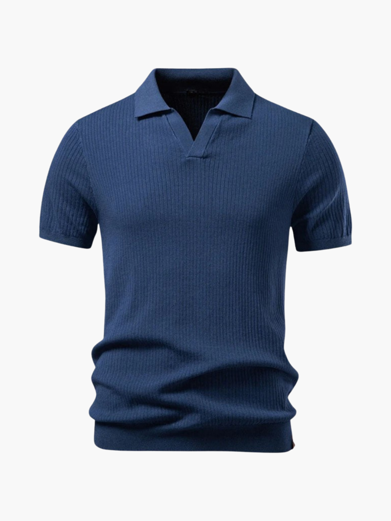 Men's Open Collar Polo and Drawstring Pants Set