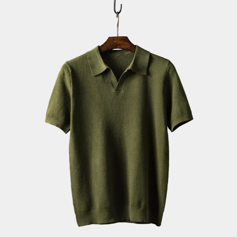 Men's Open Collar Polo Shirt