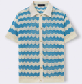 Men's Open-Knit Button-Up Shirt