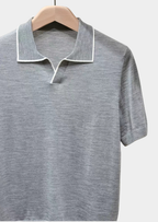Men's Open Placket Polo Shirt
